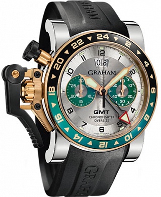 (image for) Graham Chronofighter Oversize GMT 2OVGG.S06A.K10S Silver BRG Steel & Gold Replica watch